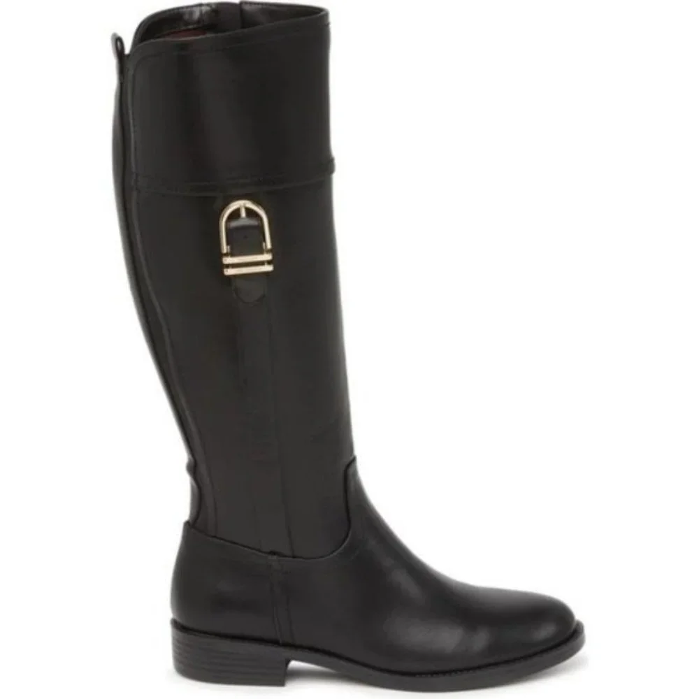 Tommy Hilfiger Rownd Up To-The-Knee Boot Black 6.5M